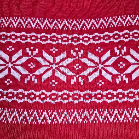 Ugly Christmas Sweater Funny Blizzard Bay T-Rex Fair Isle Unisex 2X Cotton Knit - Picture 12 of 13